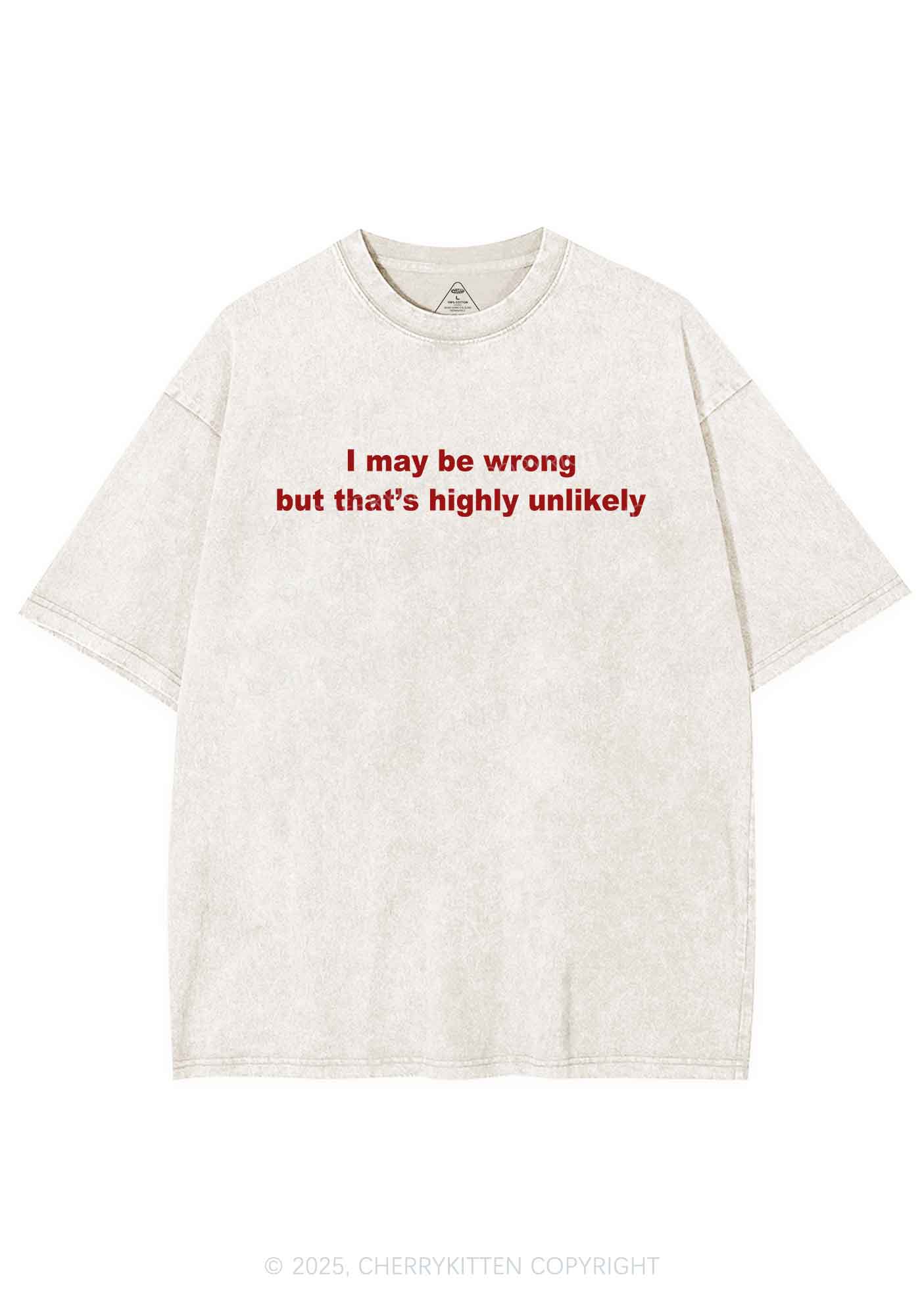 Highly Unlikely Y2K Washed Tee Cherrykitten