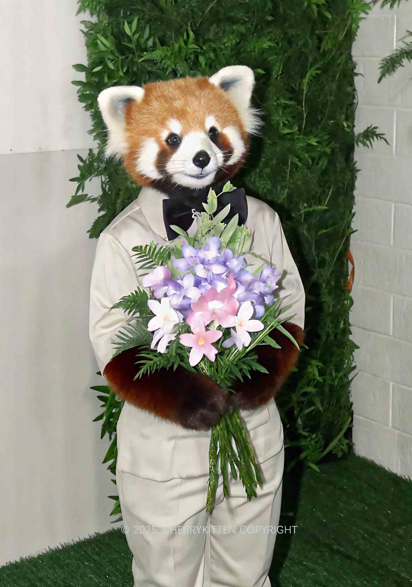 Red Panda Bouquet Y2K Print Cami Crop Top Cherrykitten