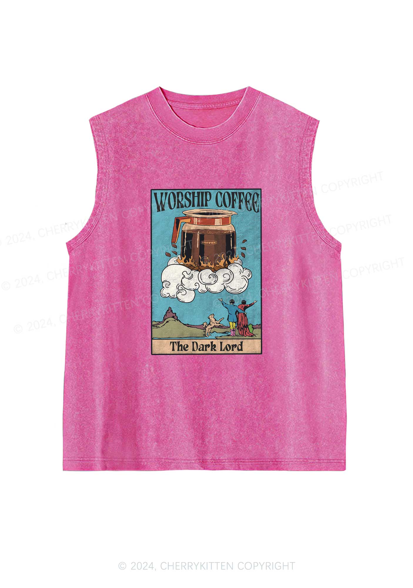 Worship Coffee Y2K Washed Tank Cherrykitten