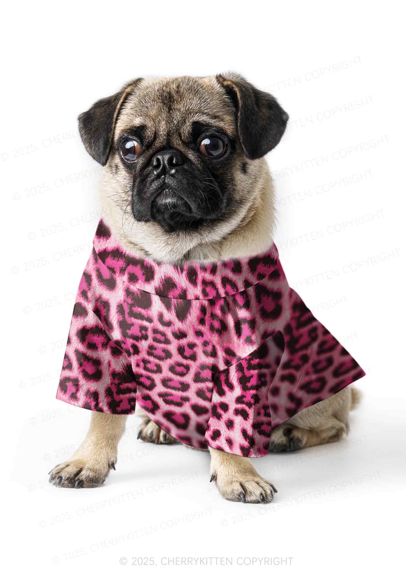 Pink Leopard Y2K Pet Shirts Cherrykitten