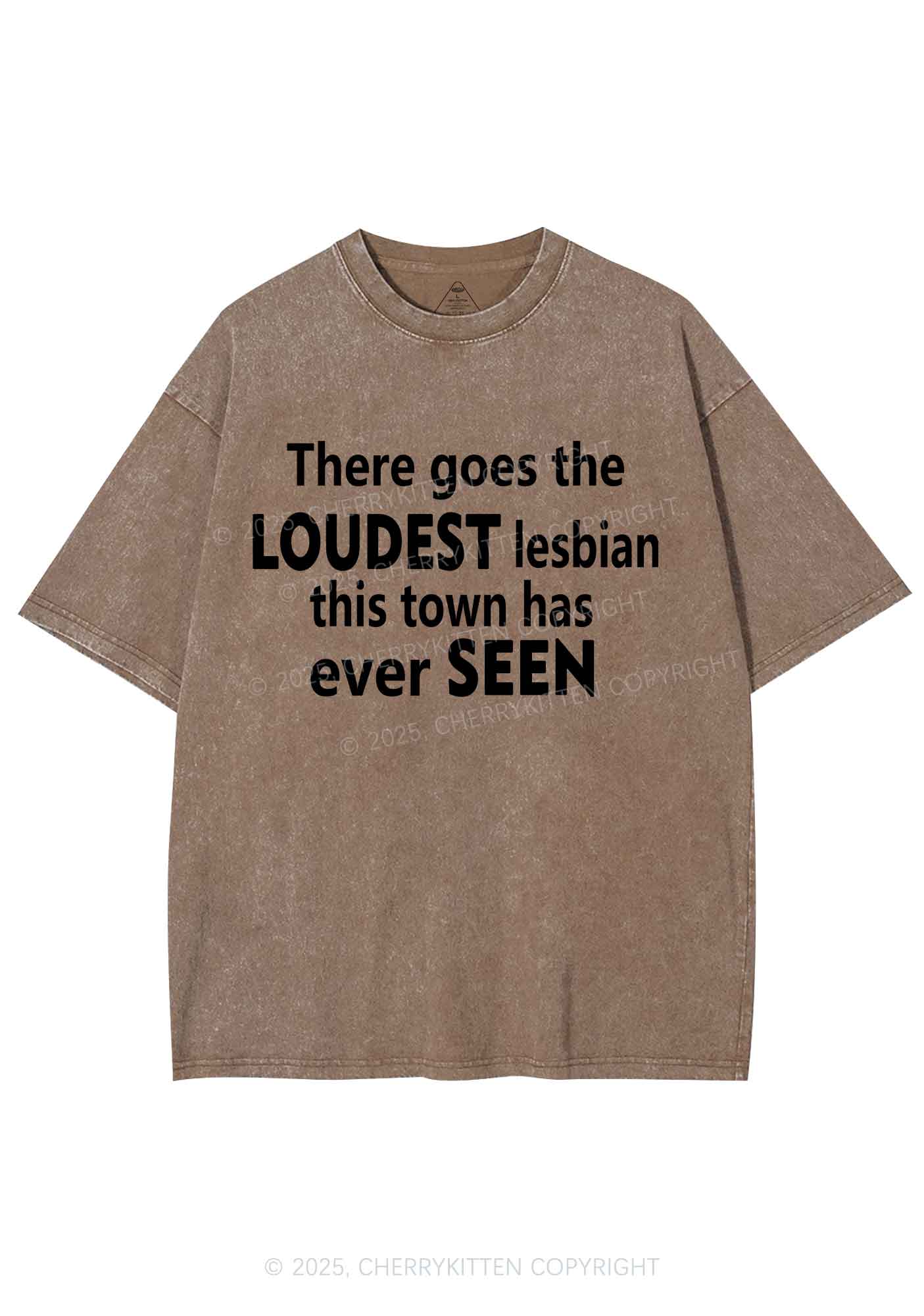 Loudest Lesbian Has Ever Seen Y2K Shirts Washed Tee Cherrykitten
