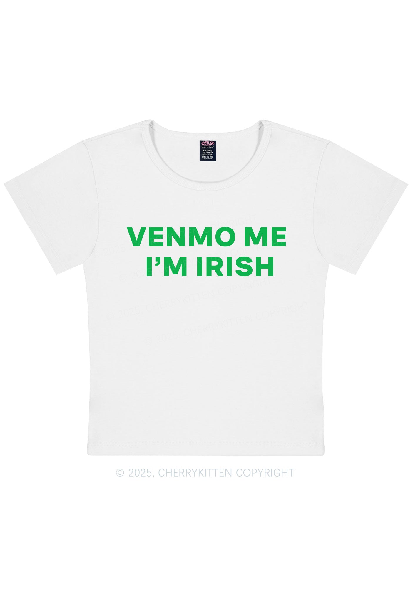 Venmo Me Im Irish St Patricks Y2K Baby Tee Cherrykitten