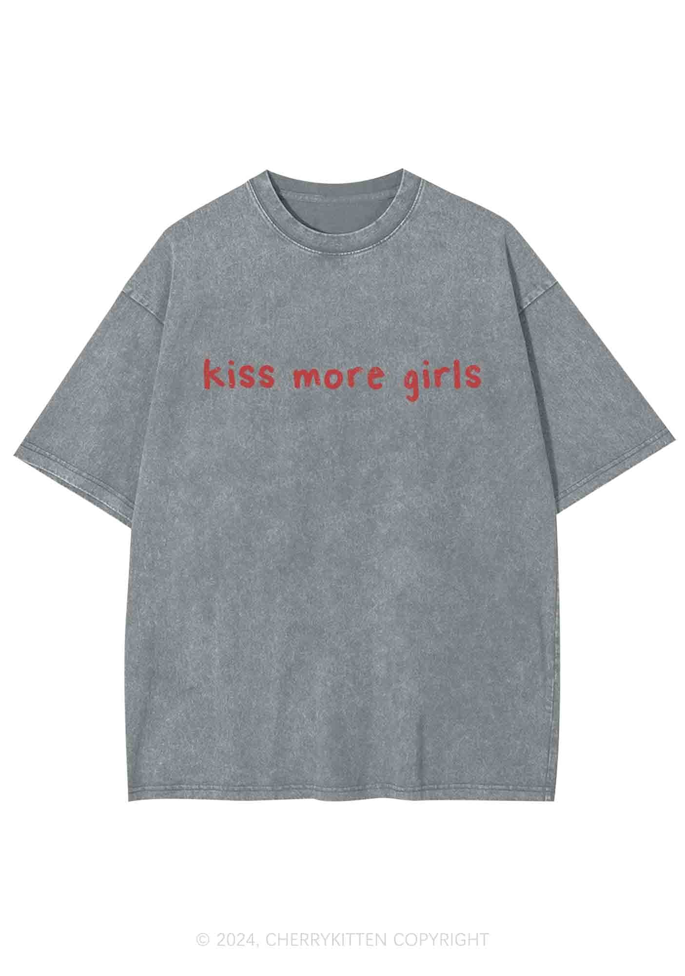 Kiss More Girls Y2K Washed Tee Cherrykitten