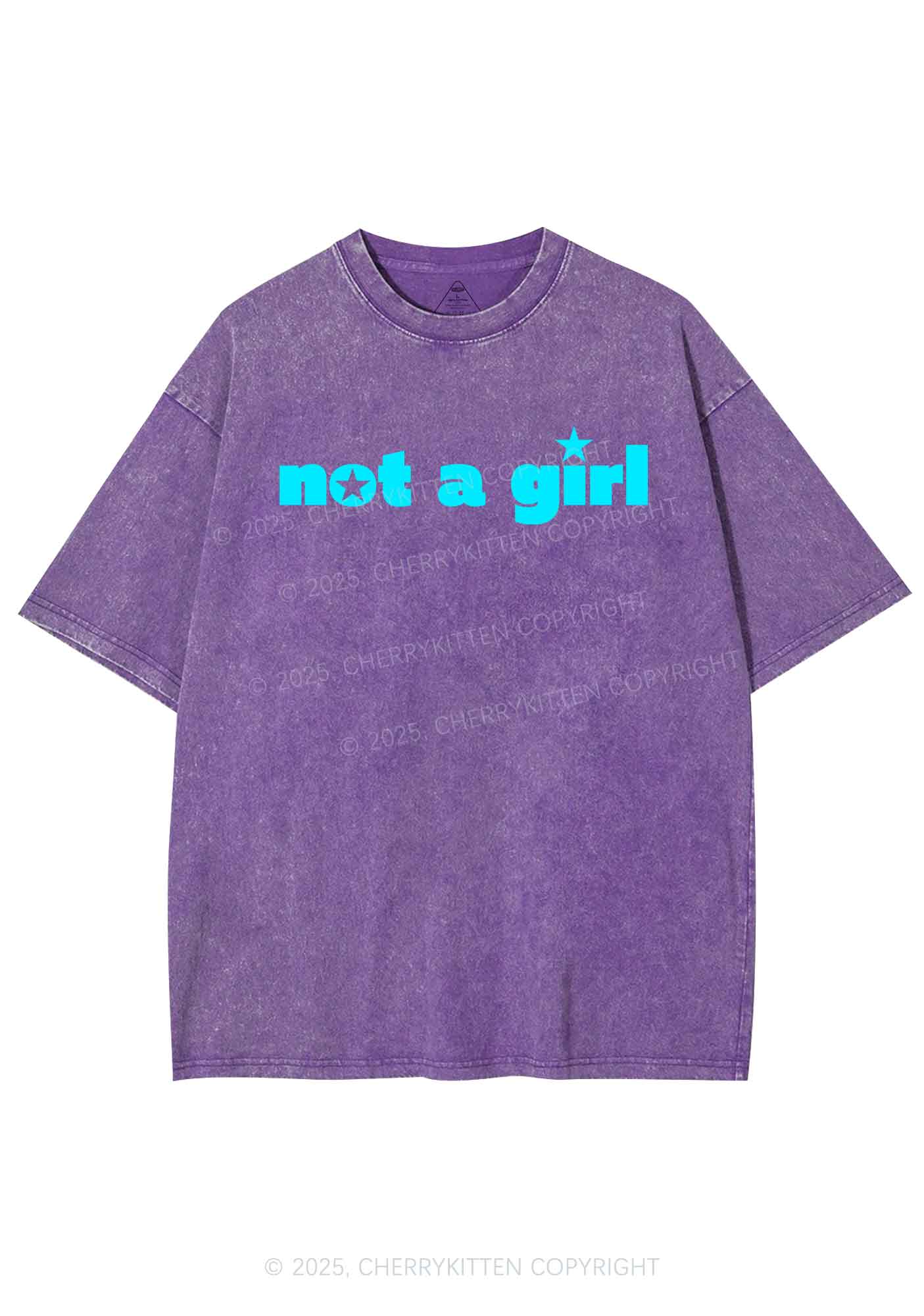 Not A Girl Y2K Shirts Washed Tee Cherrykitten