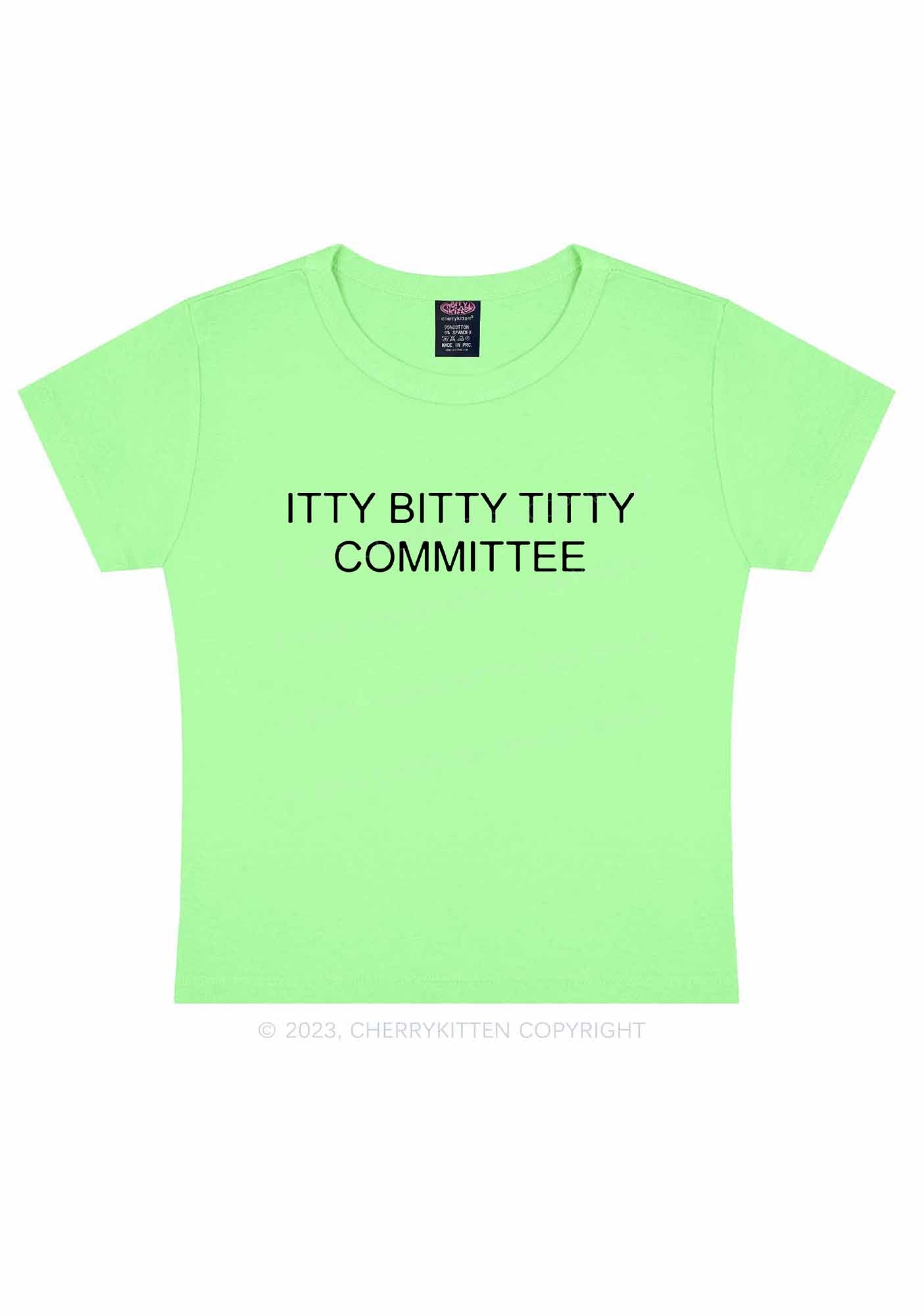 Itty Bitty Txtty Committee Y2K Baby Tee Cherrykitten