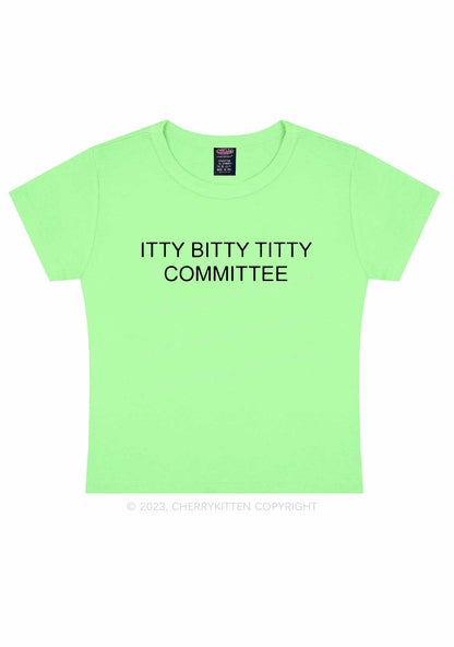 Itty Bitty Txtty Committee Y2K Baby Tee Cherrykitten