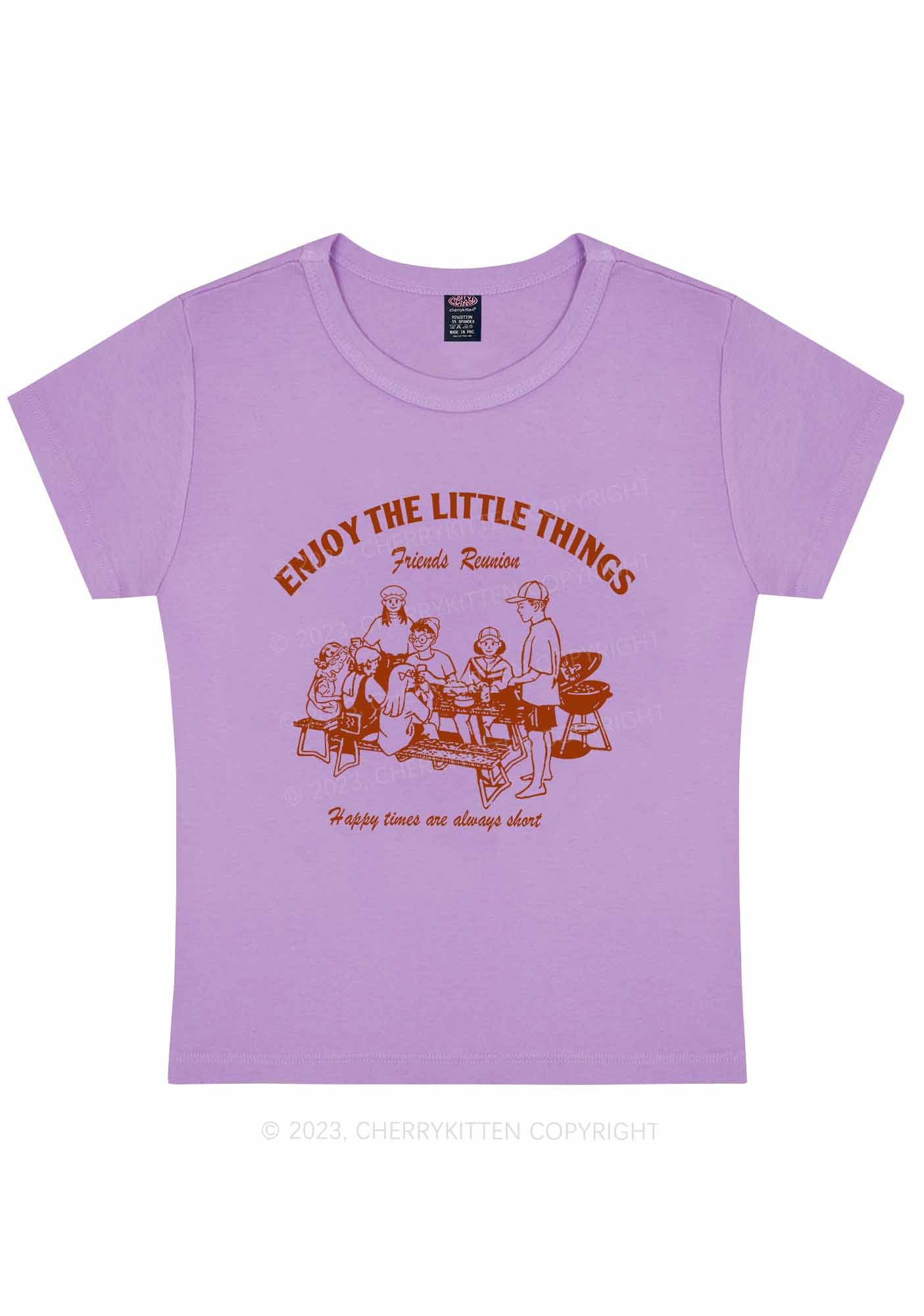Curvy Enjoy The Little Things Y2K Baby Tee Cherrykitten