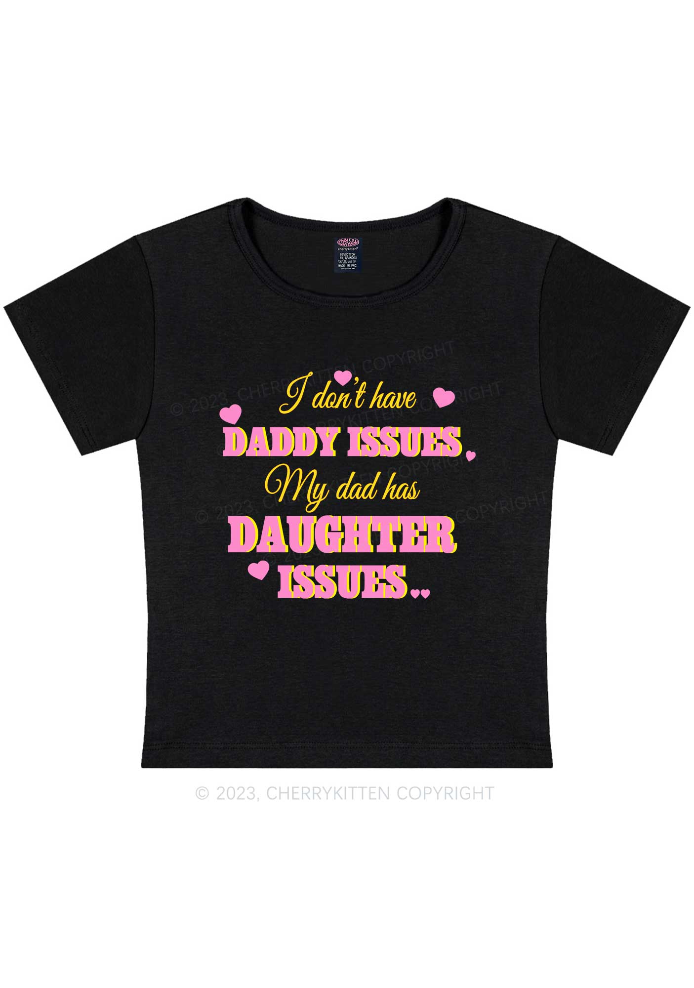 Curvy Daddy Issues Y2K Baby Tee Cherrykitten