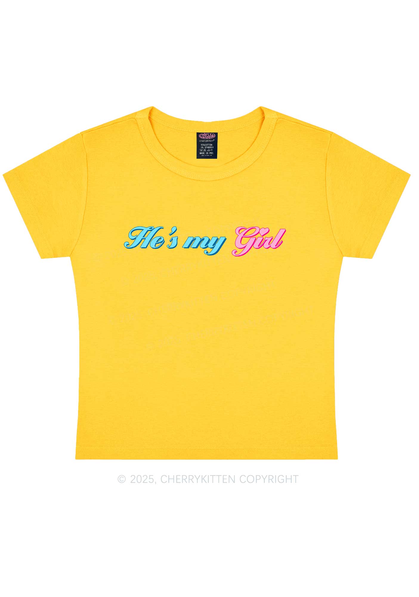 He Is My Girl Pride Y2K Baby Tee Cherrykitten