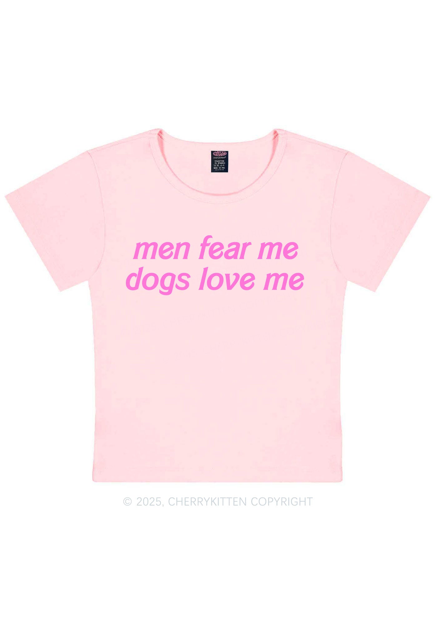 Men Fear Me Y2K Baby Tee Cherrykitten