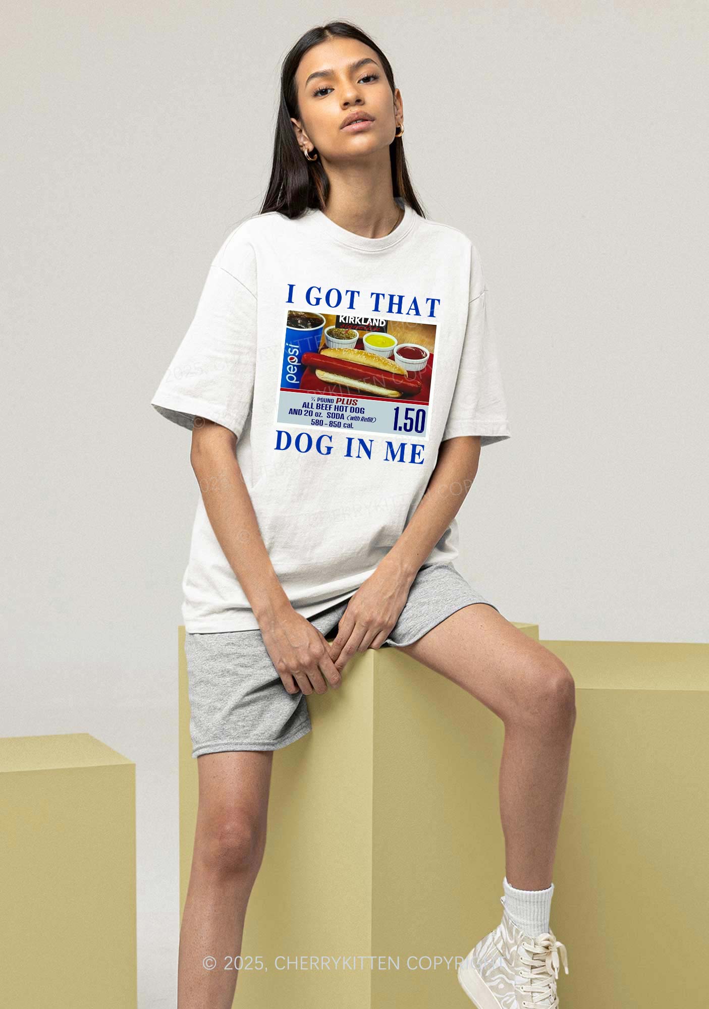 I Got That Hot Dog In Me Y2K Chunky Shirt Cherrykitten