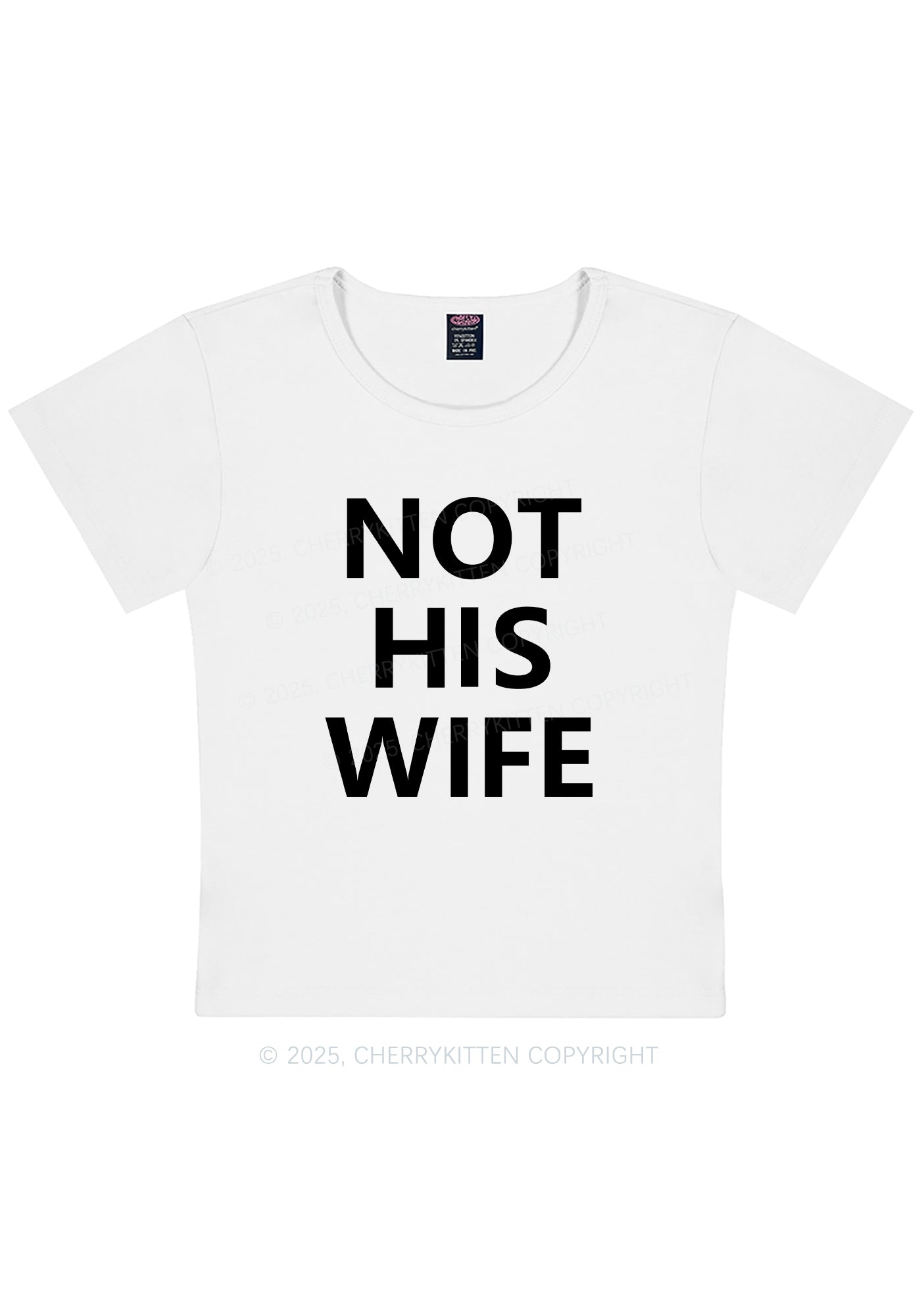 Not His Wife Y2K Baby Tee Cherrykitten