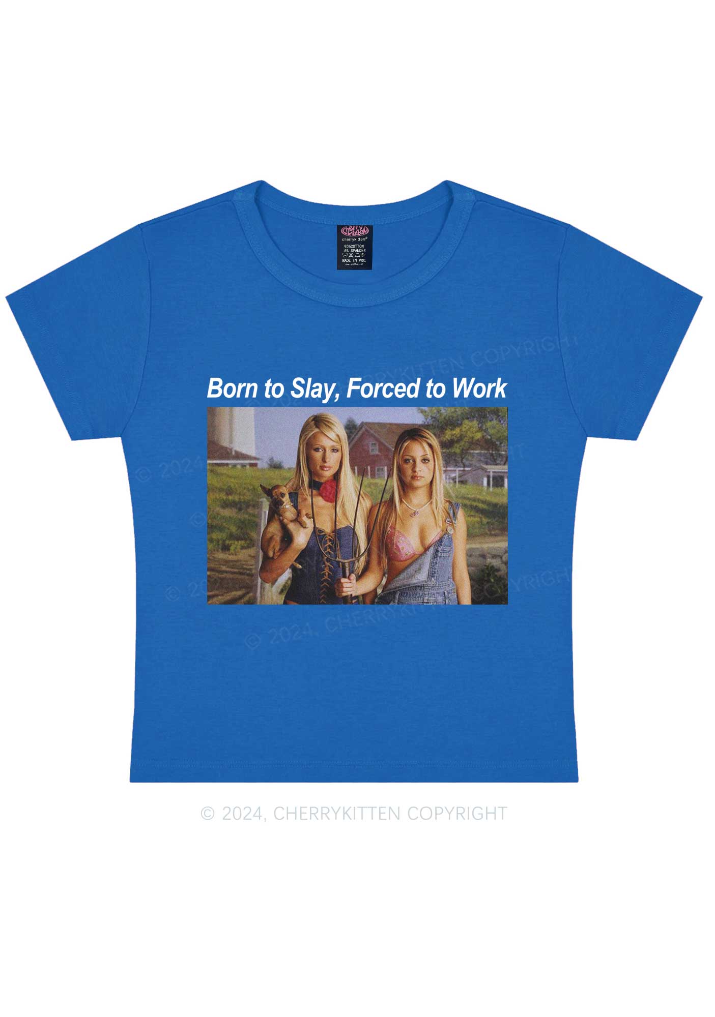 Born To Slay Y2K Baby Tee Cherrykitten