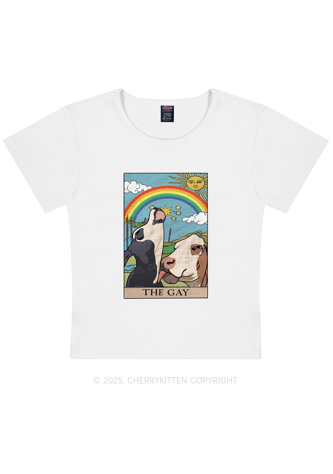 The Gay Pride Y2K Baby Tee Cherrykitten