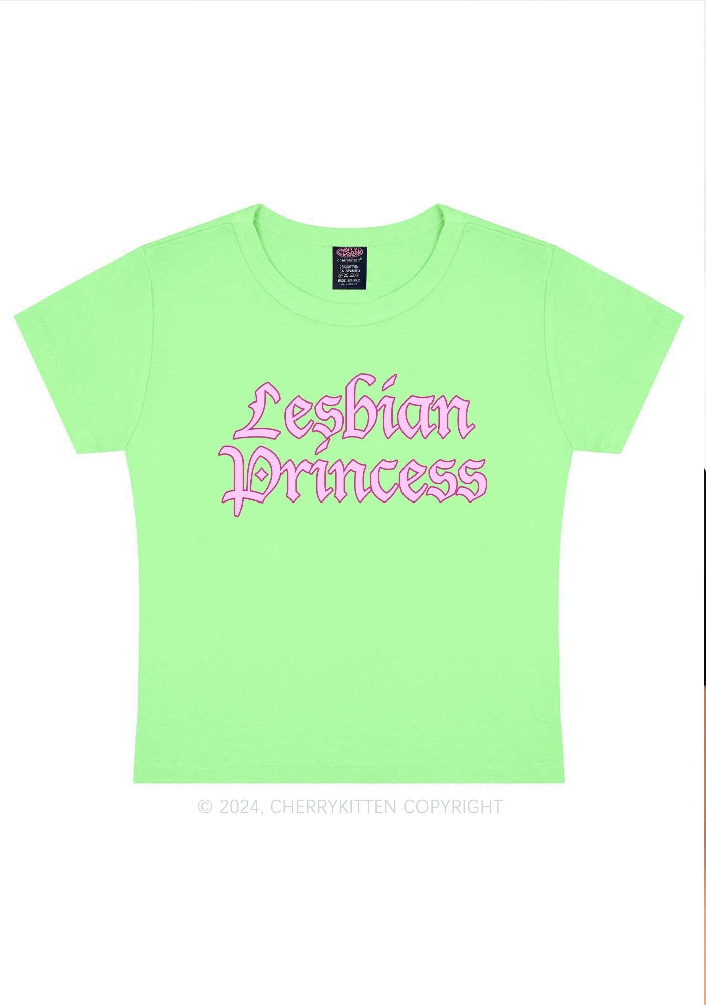 Lesbian Princess Y2K Baby Tee Cherrykitten