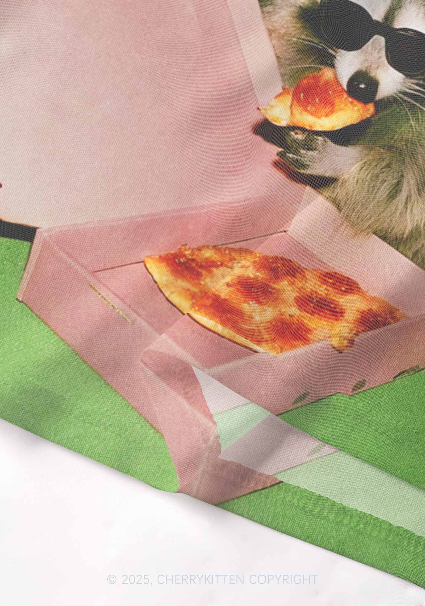 Shades Raccoon Pizza Y2K Mesh Cami Tank Cherrykitten