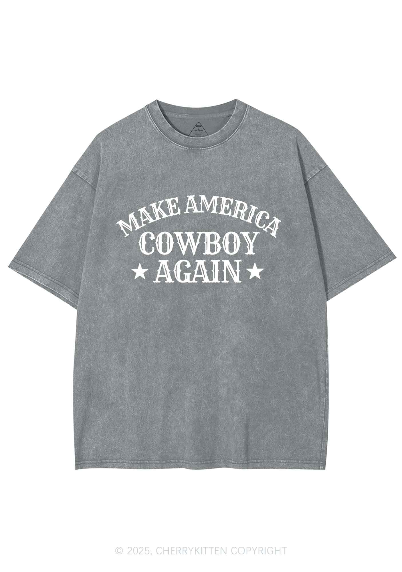 Cowboy Again Y2K Shirts Washed Tee Cherrykitten