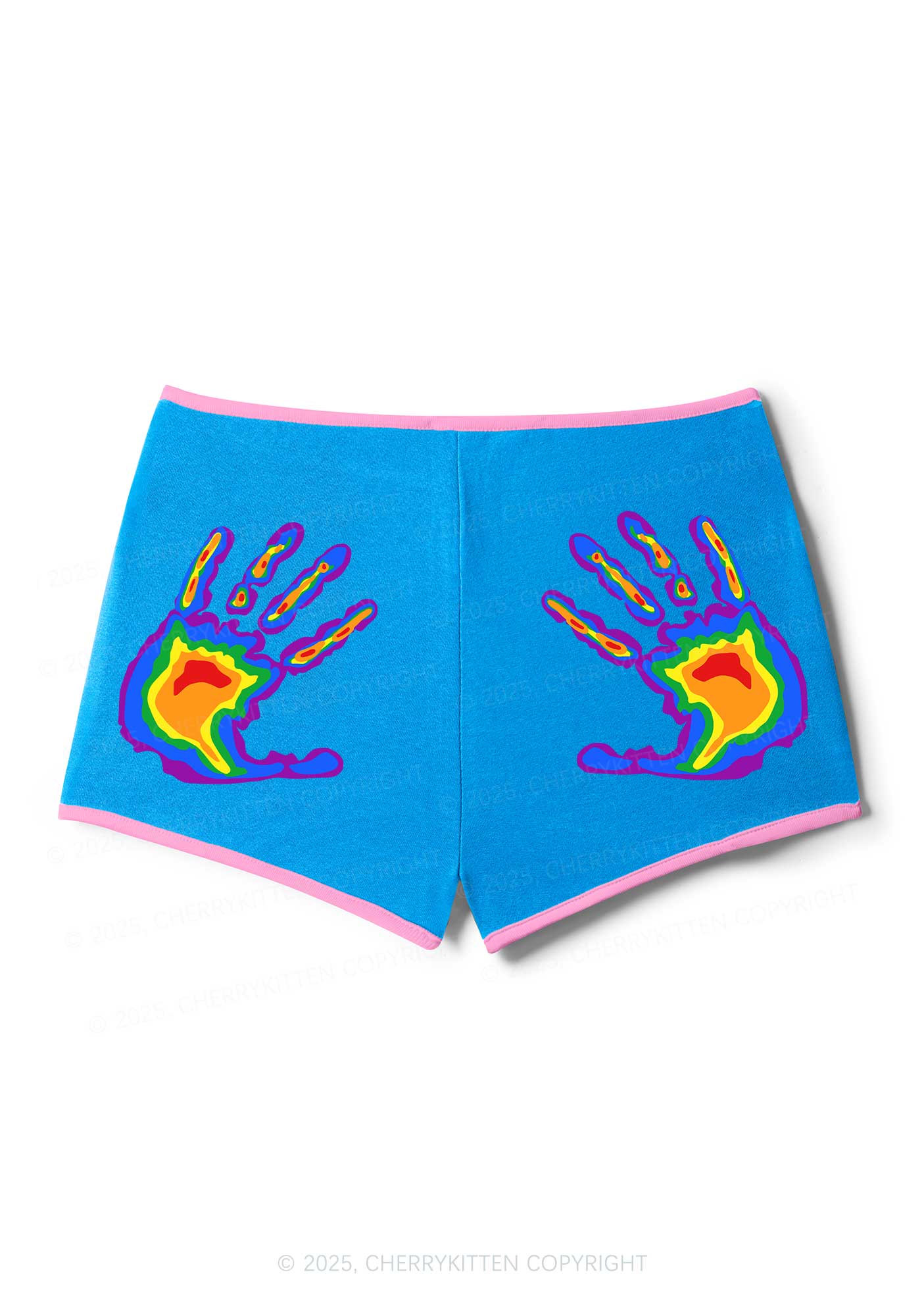 Thermal Hands Pride Y2K Booty Shorts Cherrykitten