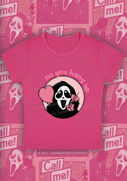 Halloween Pink Hearts Ghost Y2K Baby Tee Cherrykitten