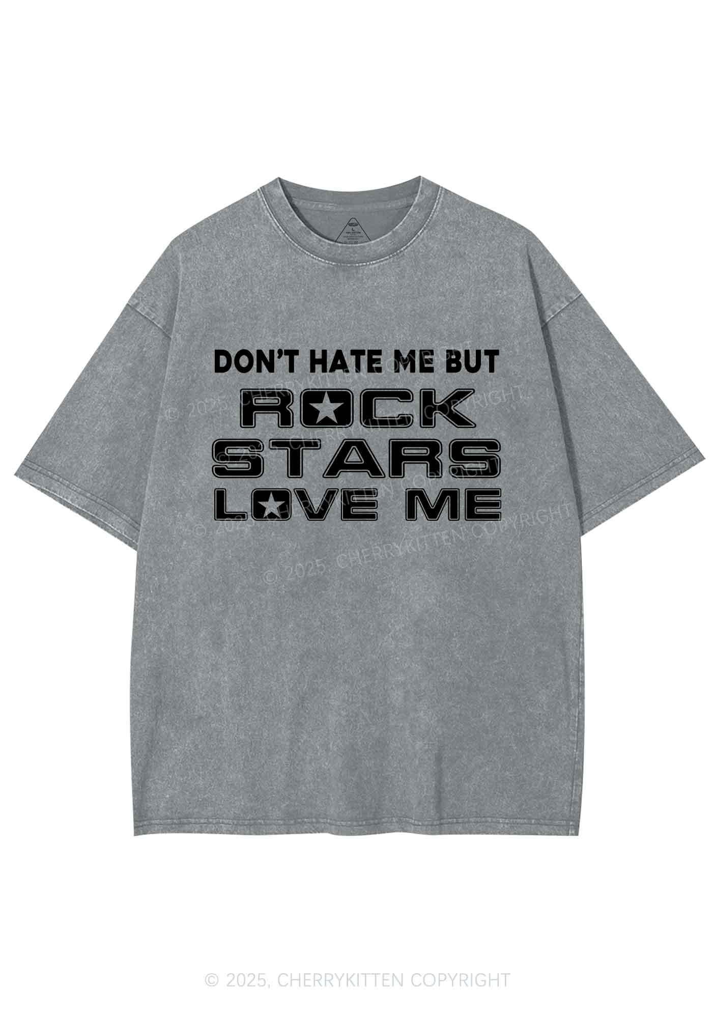 Rock Stars Love Me Y2K Shirts Washed Tee Cherrykitten