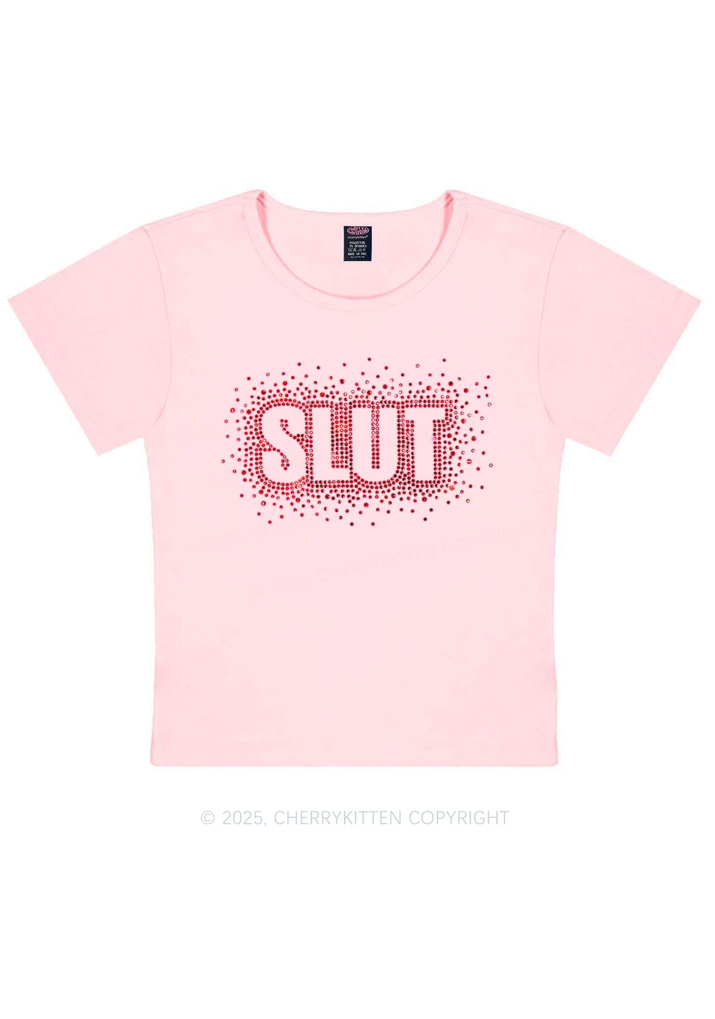 Rhinestone Special Slxt Y2K Baby Tee Cherrykitten