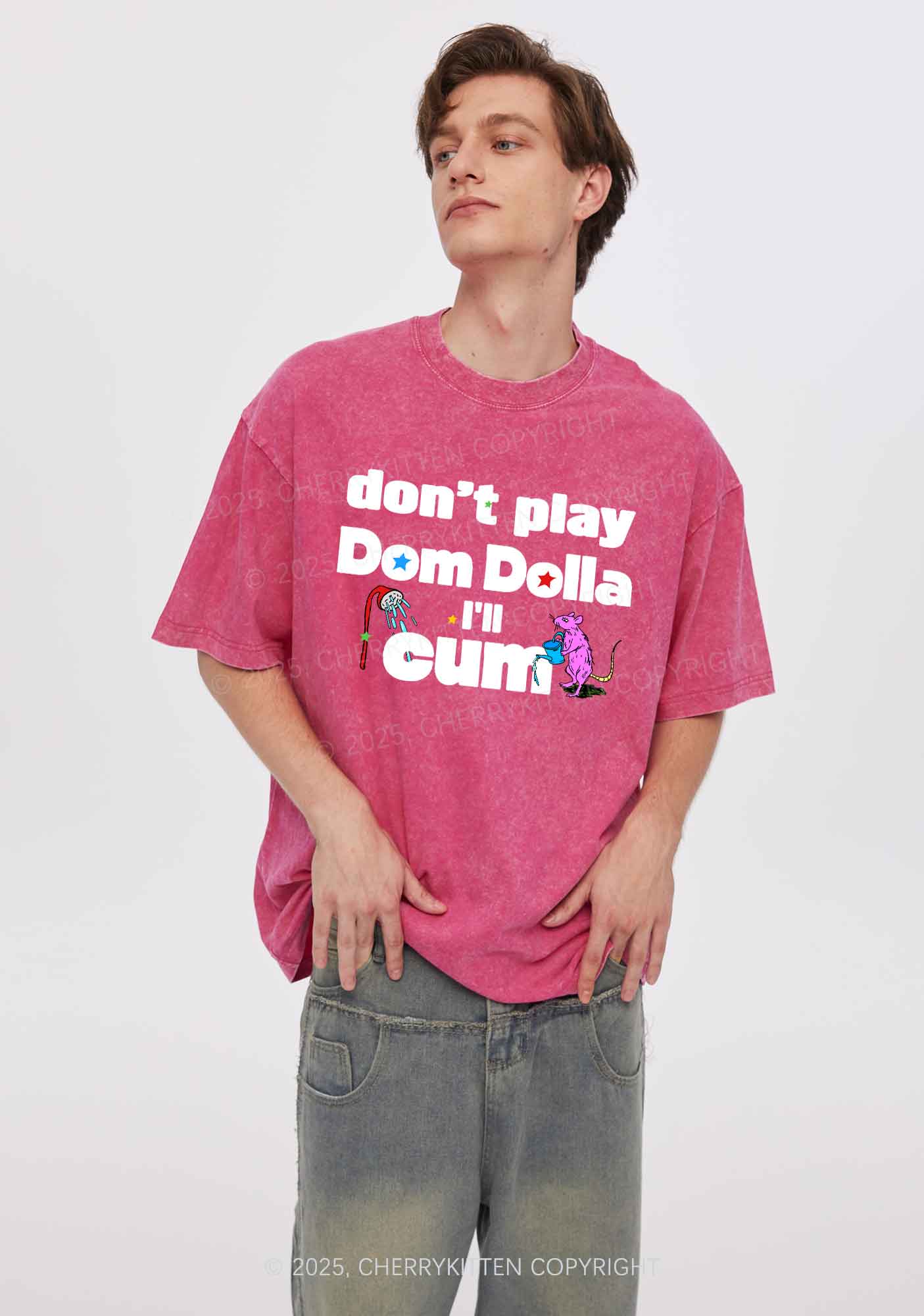 Do Not Play Dom Y2K Shirts Washed Tee Cherrykitten
