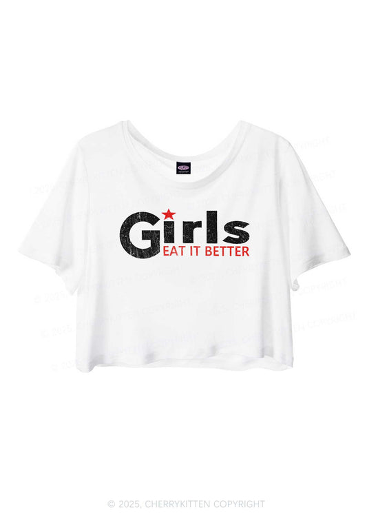 Girls Eat It Better Pride Y2K Sheer Crop Tee Cherrykitten