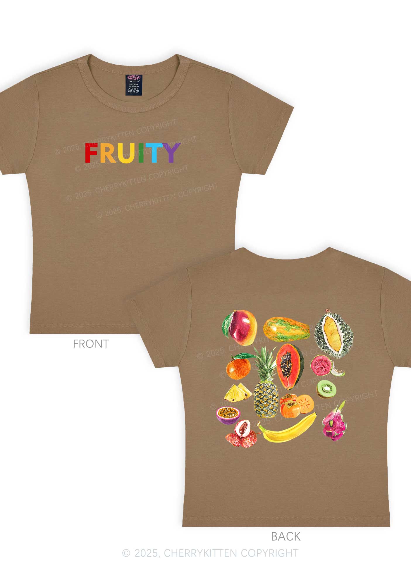 Fruity Two Sides Pride Y2K Baby Tee Cherrykitten