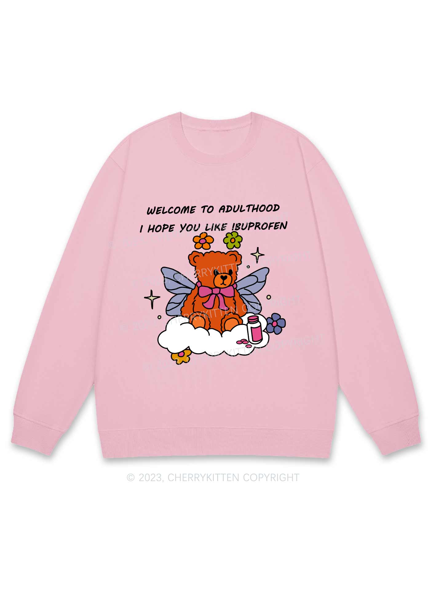 Welcome To Adulthood Y2K Sweatshirt Cherrykitten