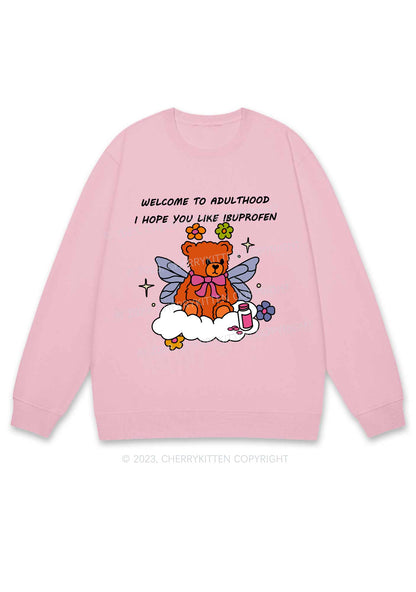 Welcome To Adulthood Y2K Sweatshirt Cherrykitten