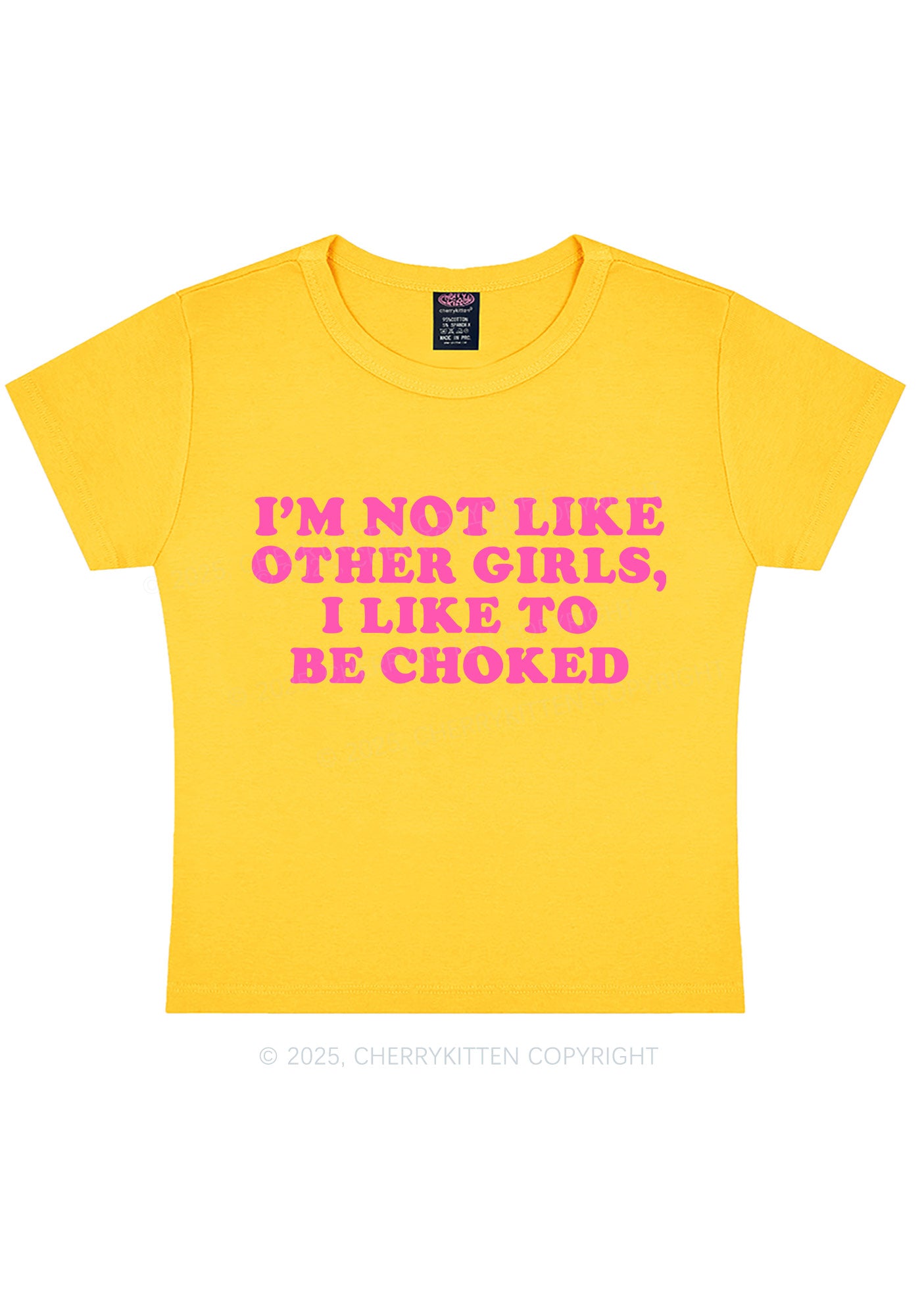 I Like To Be Choked Y2K Baby Tee Cherrykitten