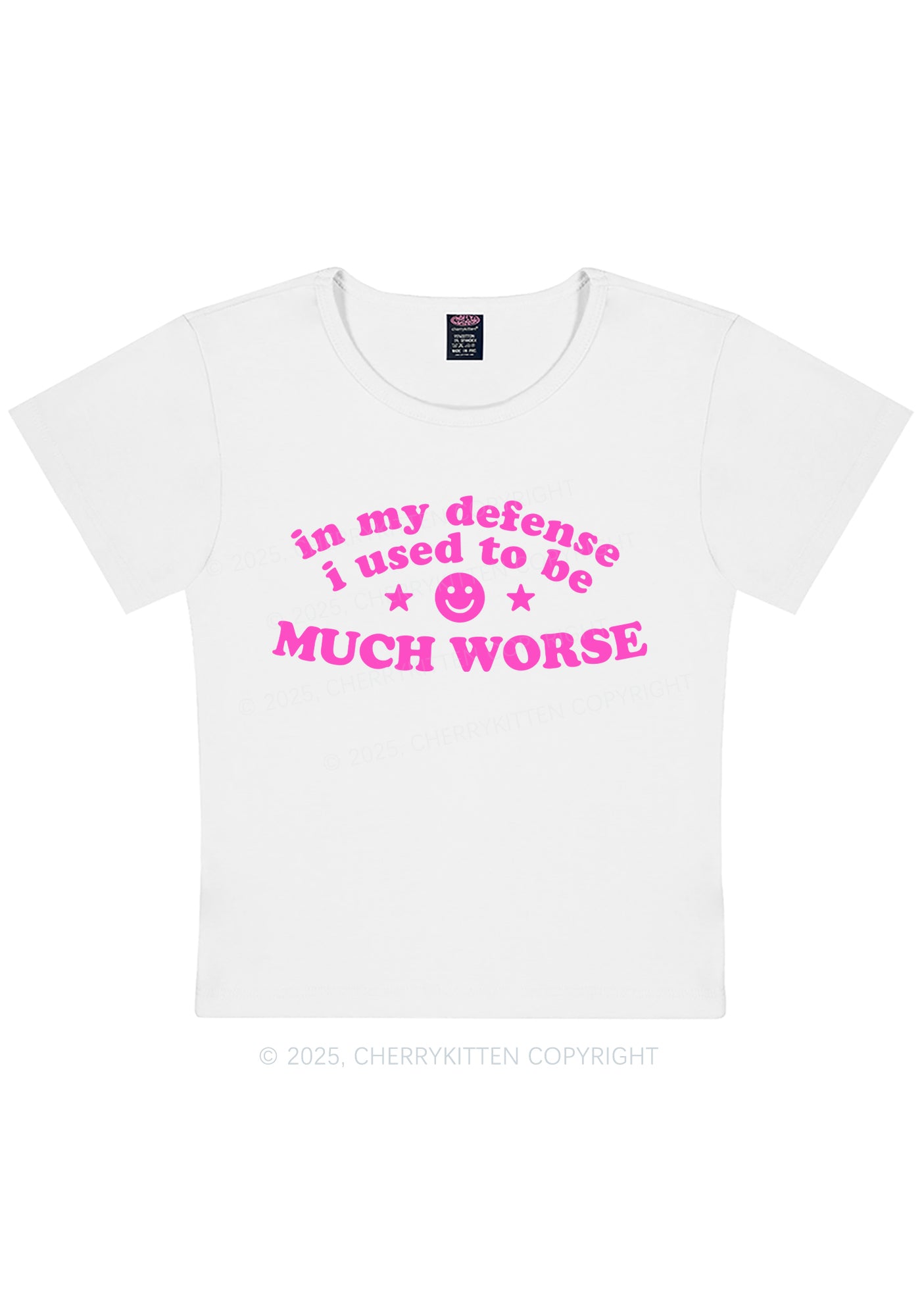 Much Worse Y2K Baby Tee Cherrykitten