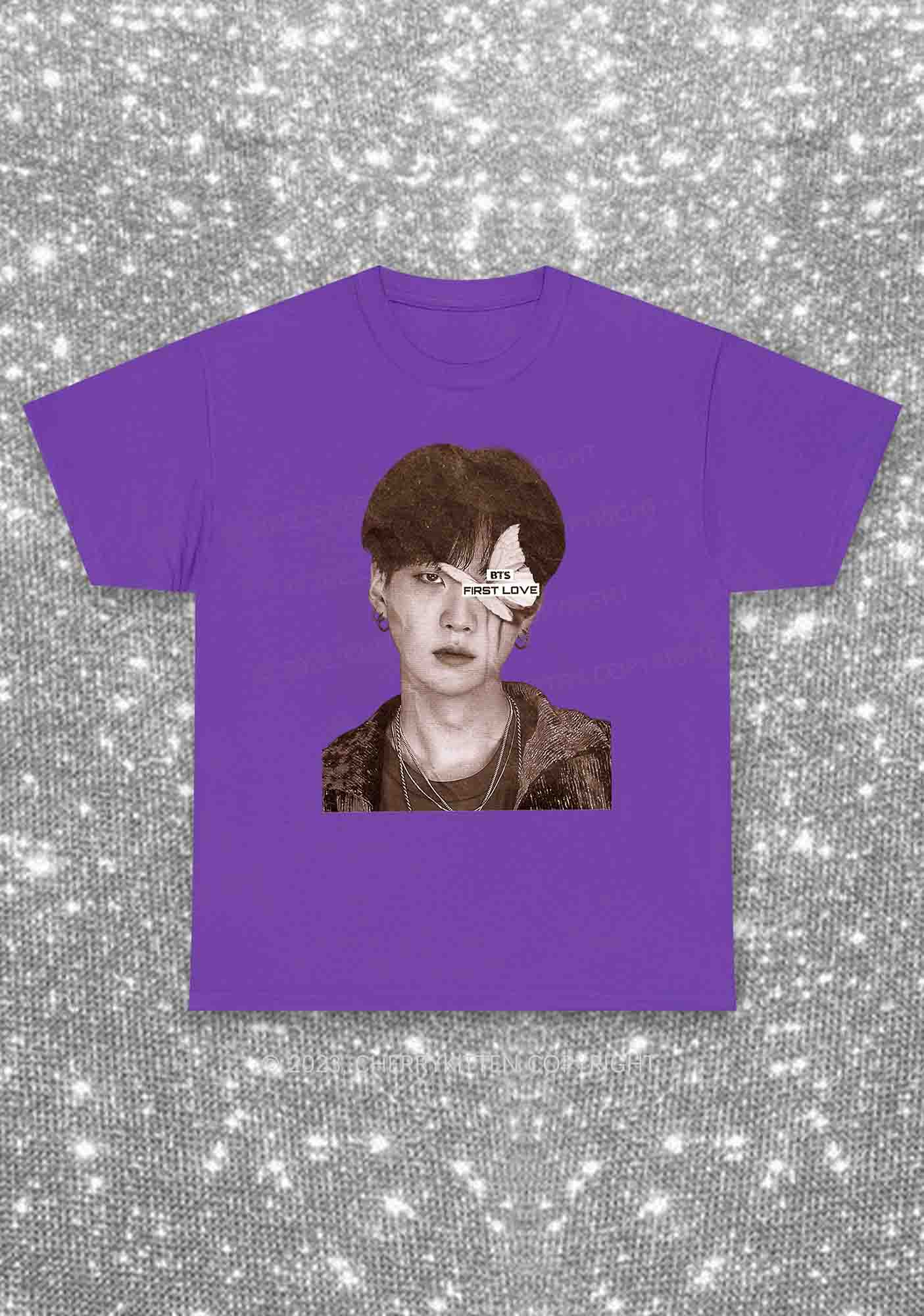 Bangtan First Love Kpop Y2K Chunky Shirt Cherrykitten
