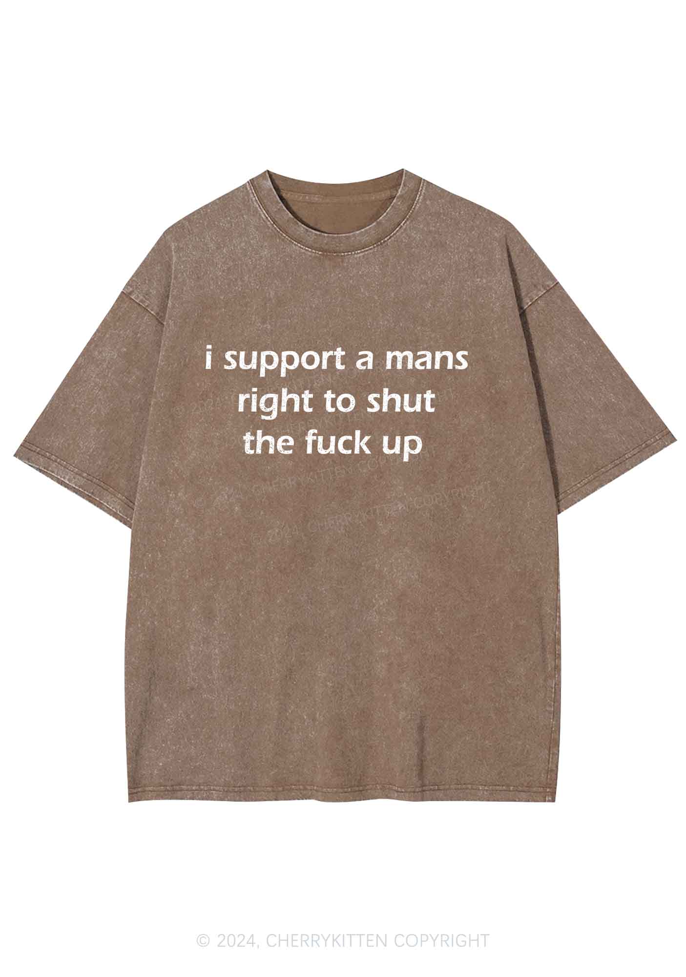 I Support A Mans Right Y2K Washed Tee Cherrykitten