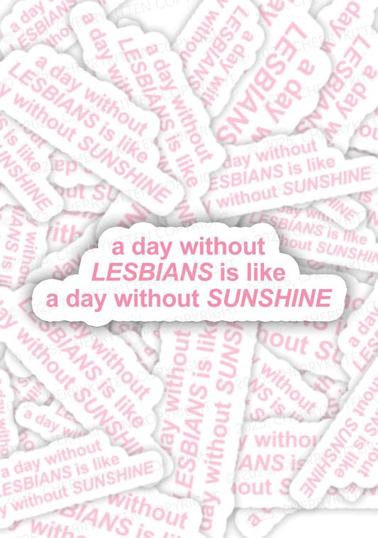 Lesbians Sunshine Pride 1Pc Y2K Sticker Cherrykitten