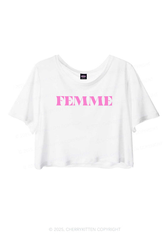 Femme Pride Y2K Sheer Crop Tee Cherrykitten