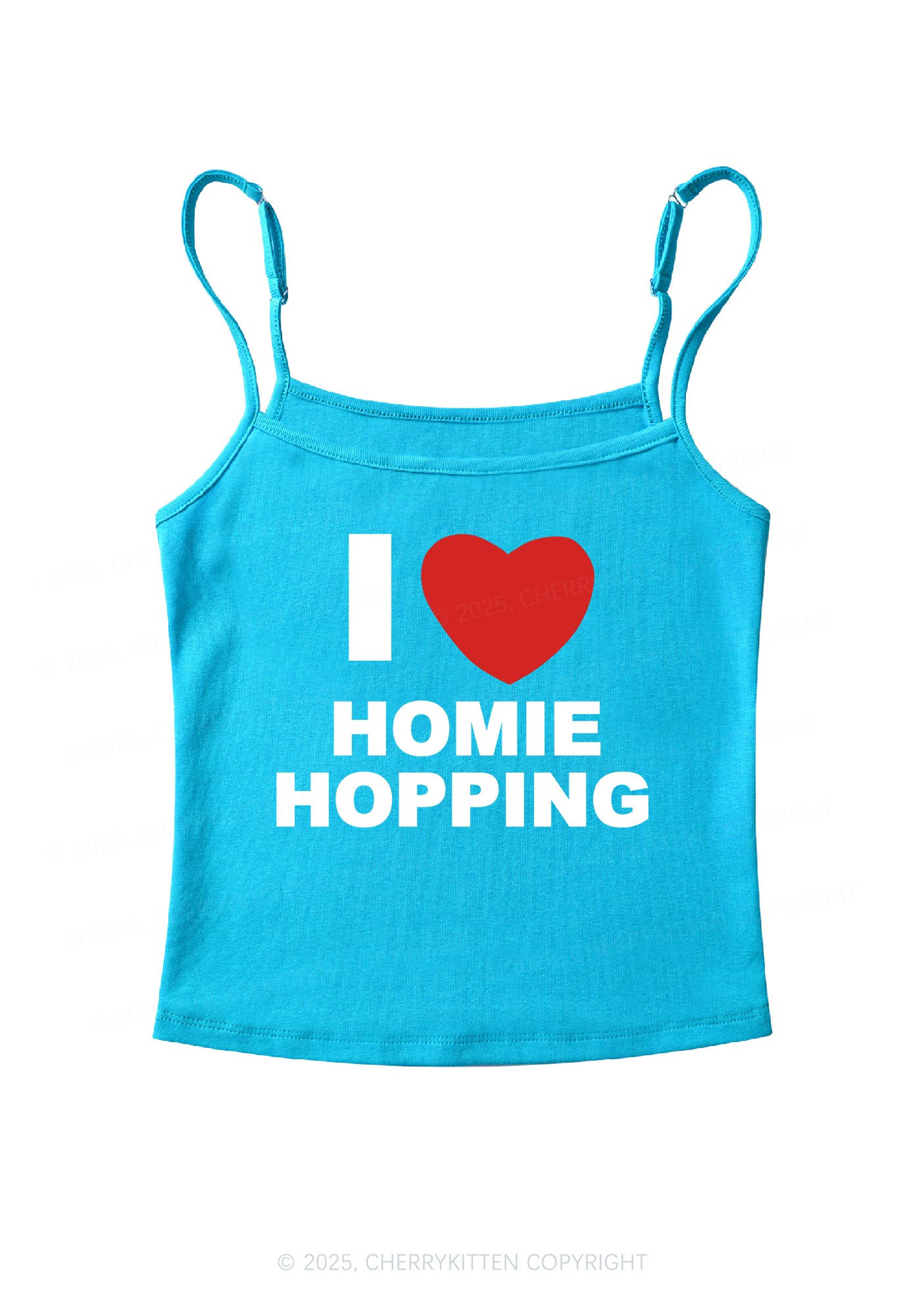 I Love Homie Hopping Y2K Spaghetti Strap Cami Cherrykitten
