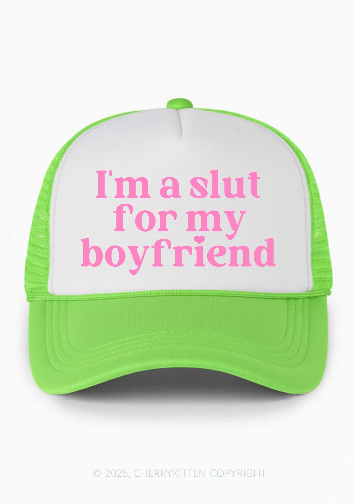 Slxt For My BF Valentine's Day Y2K Colorblock Trucker Hat Cherrykitten