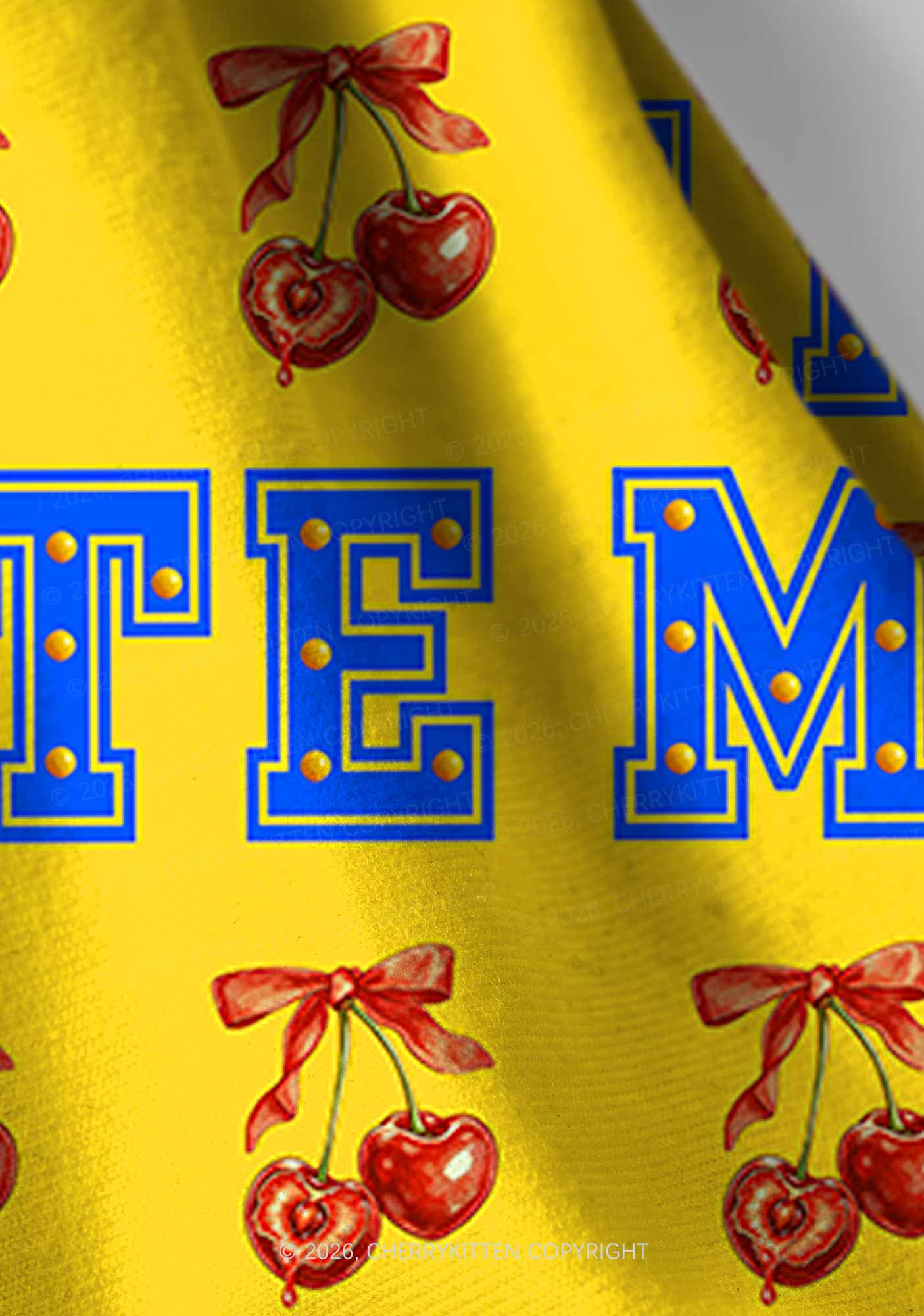 Yellow Bite Me Y2K Print Headband Cherrykitten