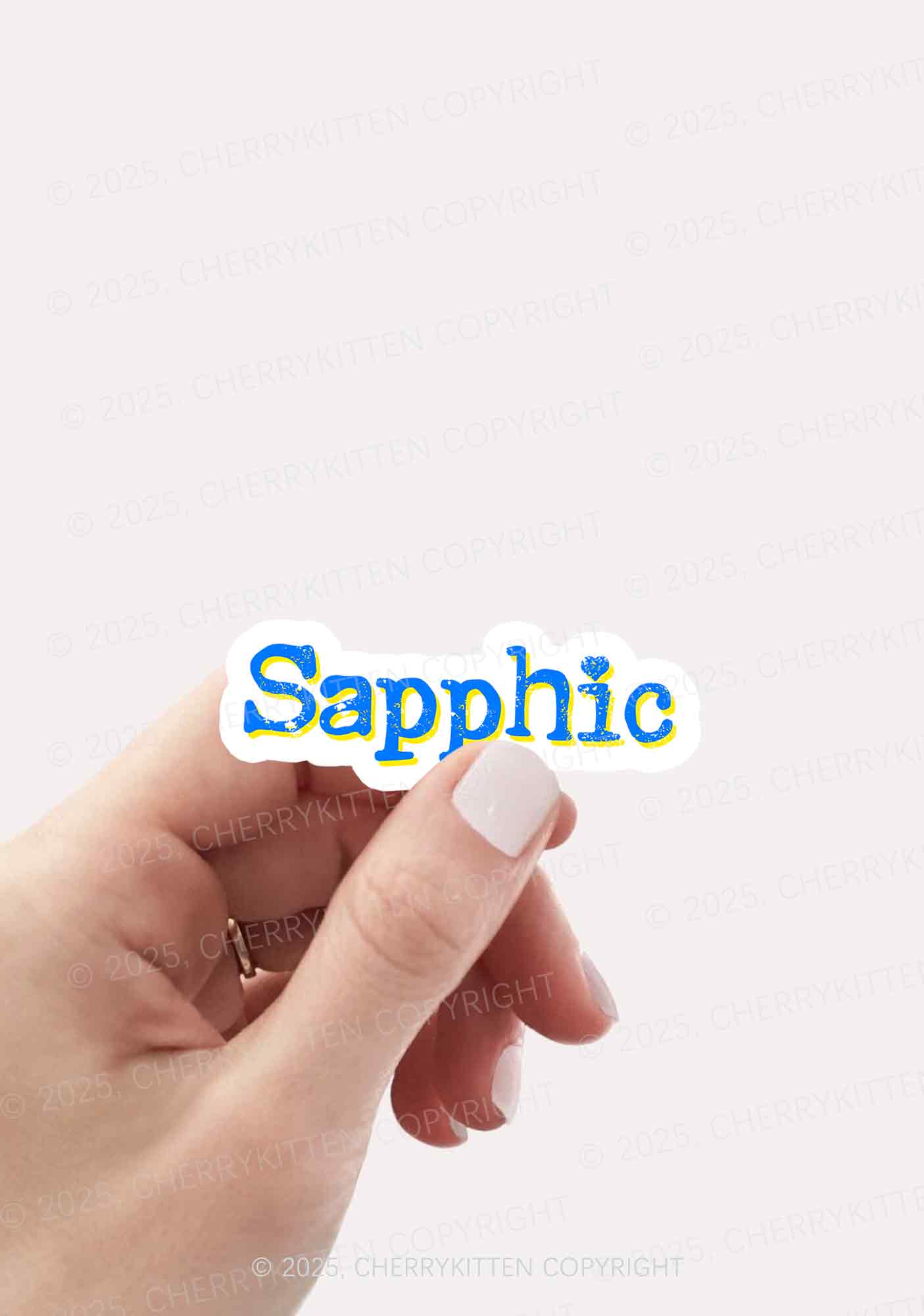 Sapphic Pride 1Pc Y2K Sticker Cherrykitten