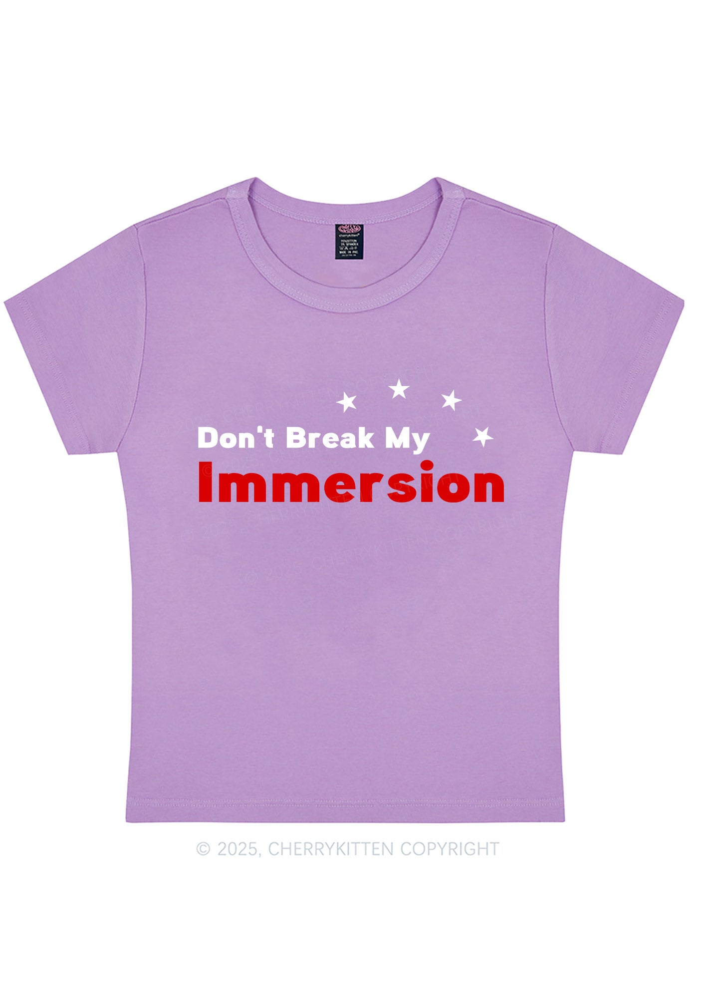 Dont Break My Immersion Y2K Baby Tee Cherrykitten