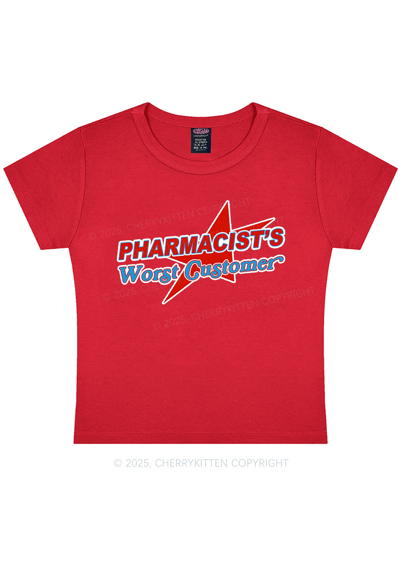 Pharmacists Worst Customer Y2K Baby Tee Cherrykitten