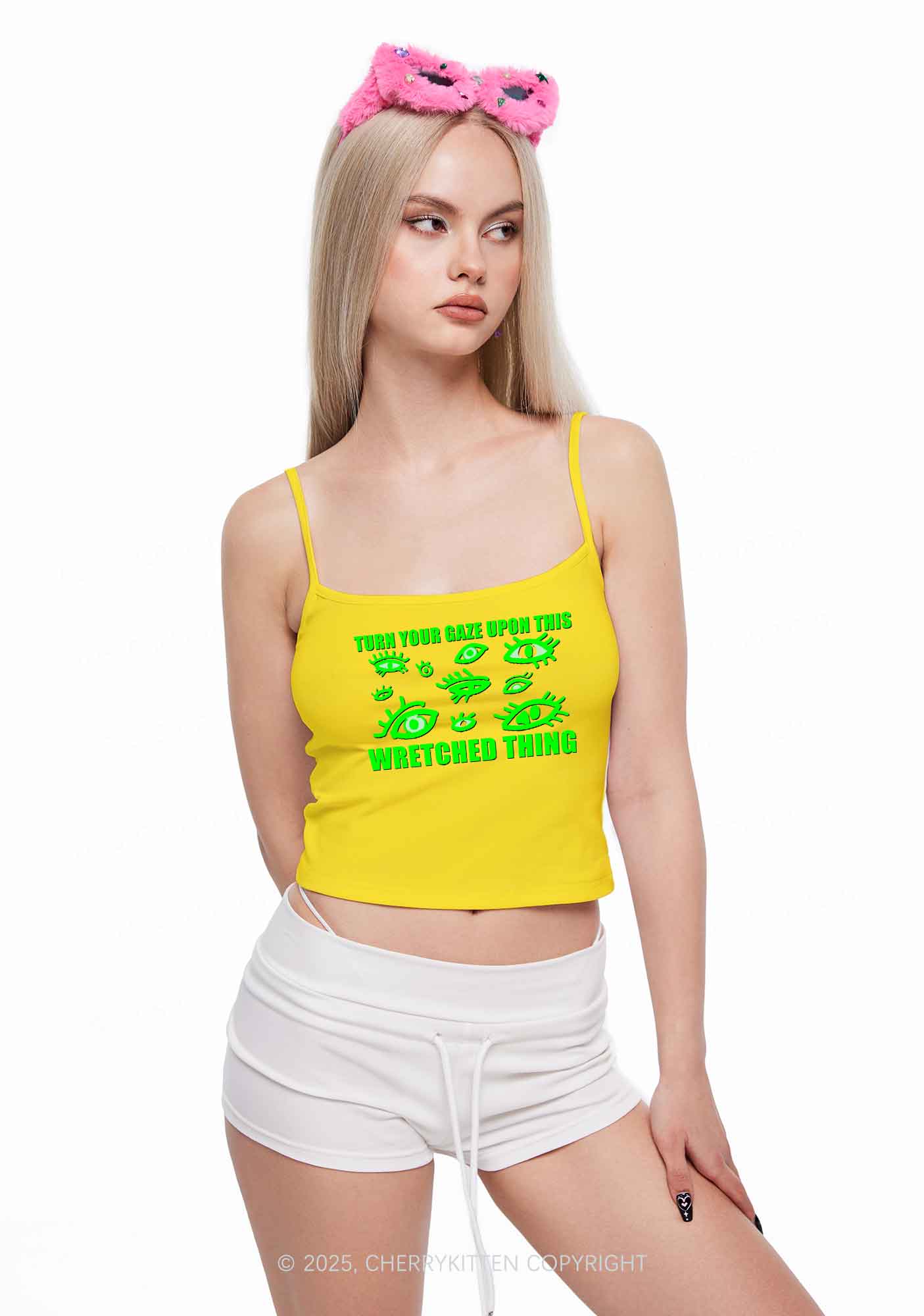 Turn Your Gaze Upon This Y2K Spaghetti Strap Cami Cherrykitten
