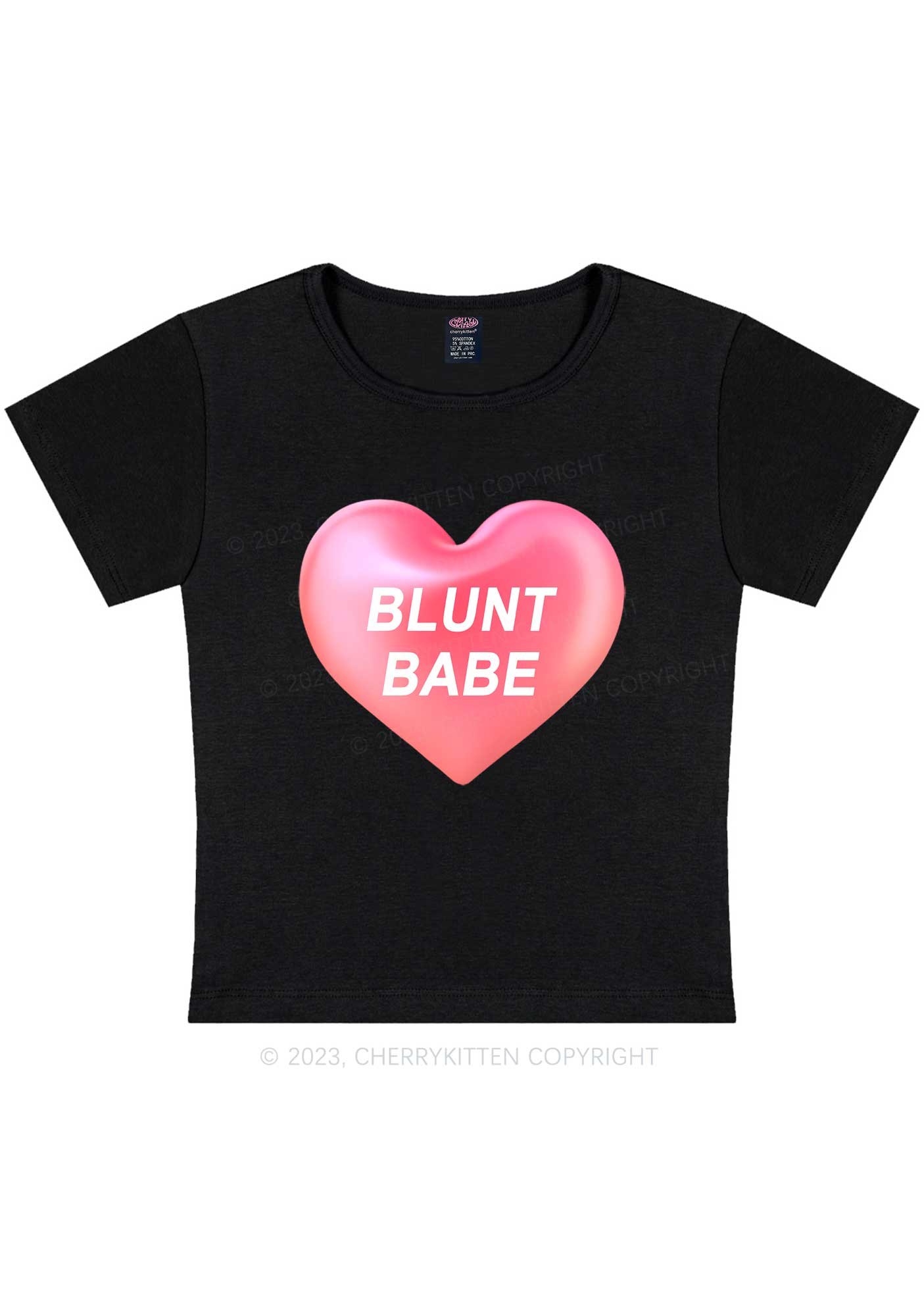 Blunt Babe Y2K Baby Tee Cherrykitten