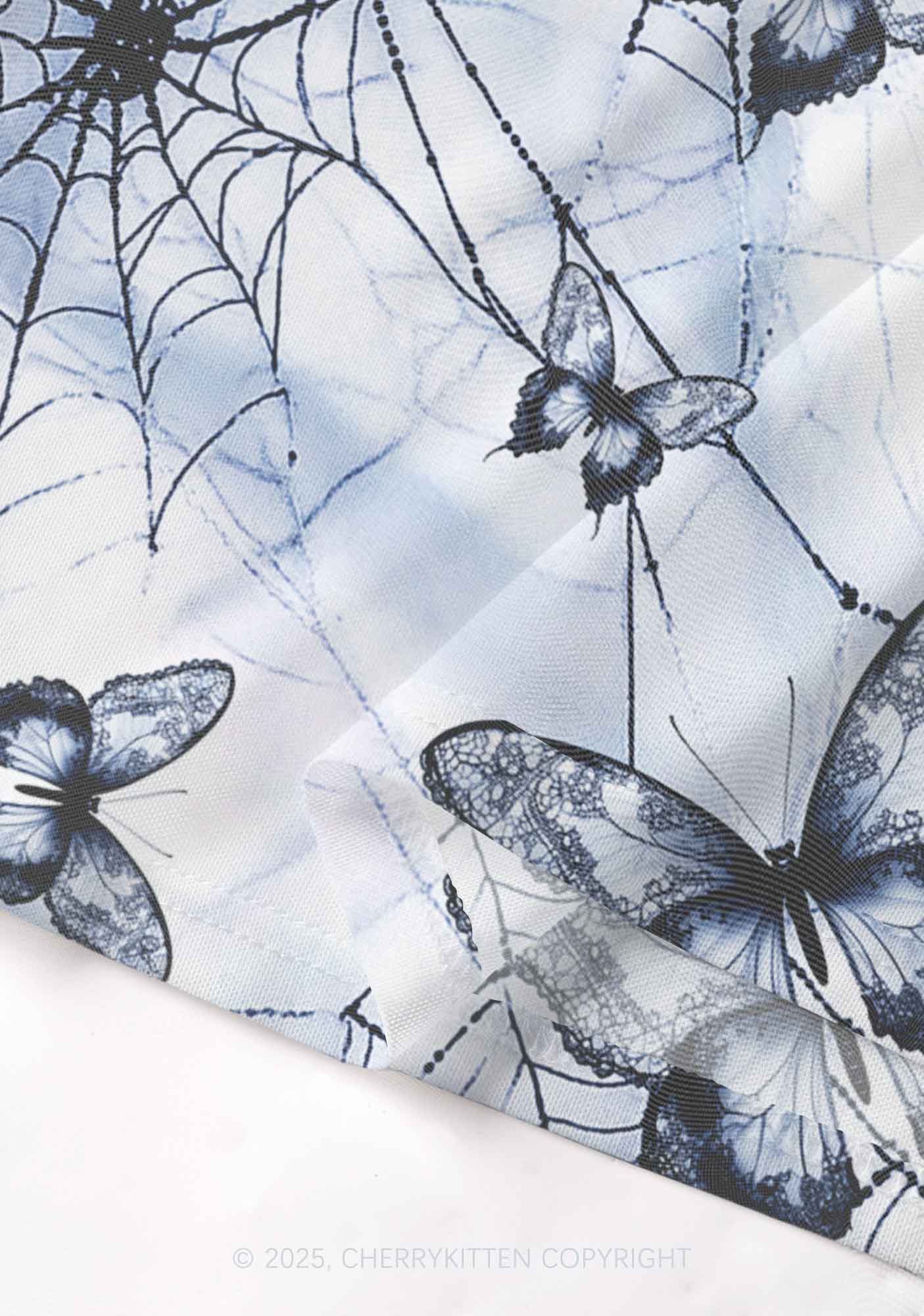 Web And Butterflies Y2K Mesh Cami Tank Cherrykitten