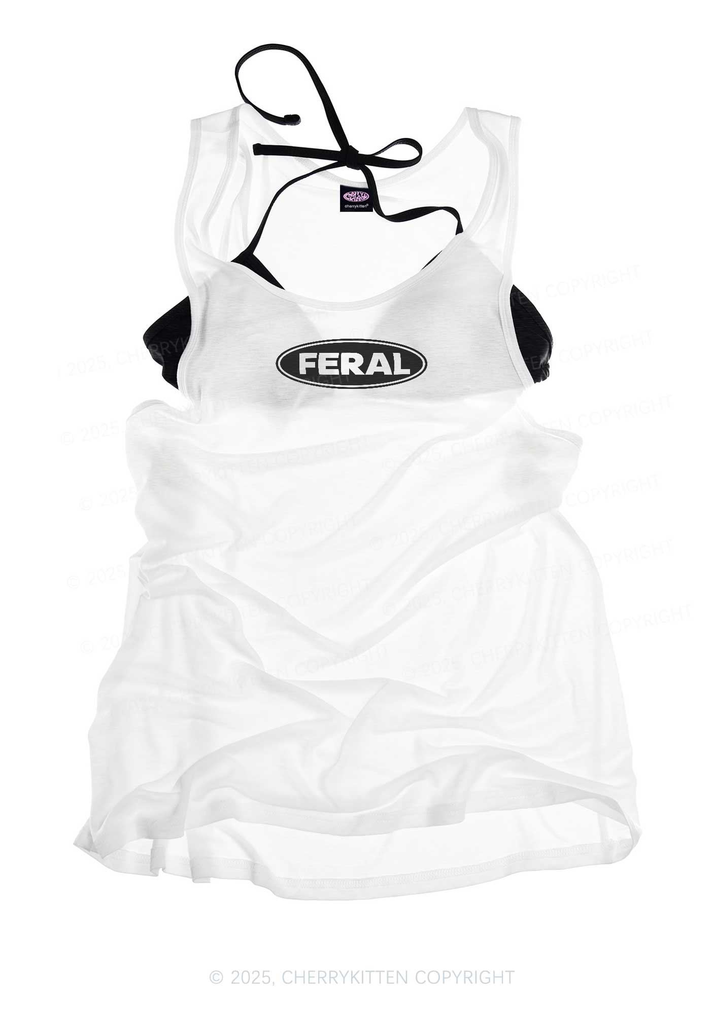 Feral Y2K Sheer Boyfriend Tank Cherrykitten