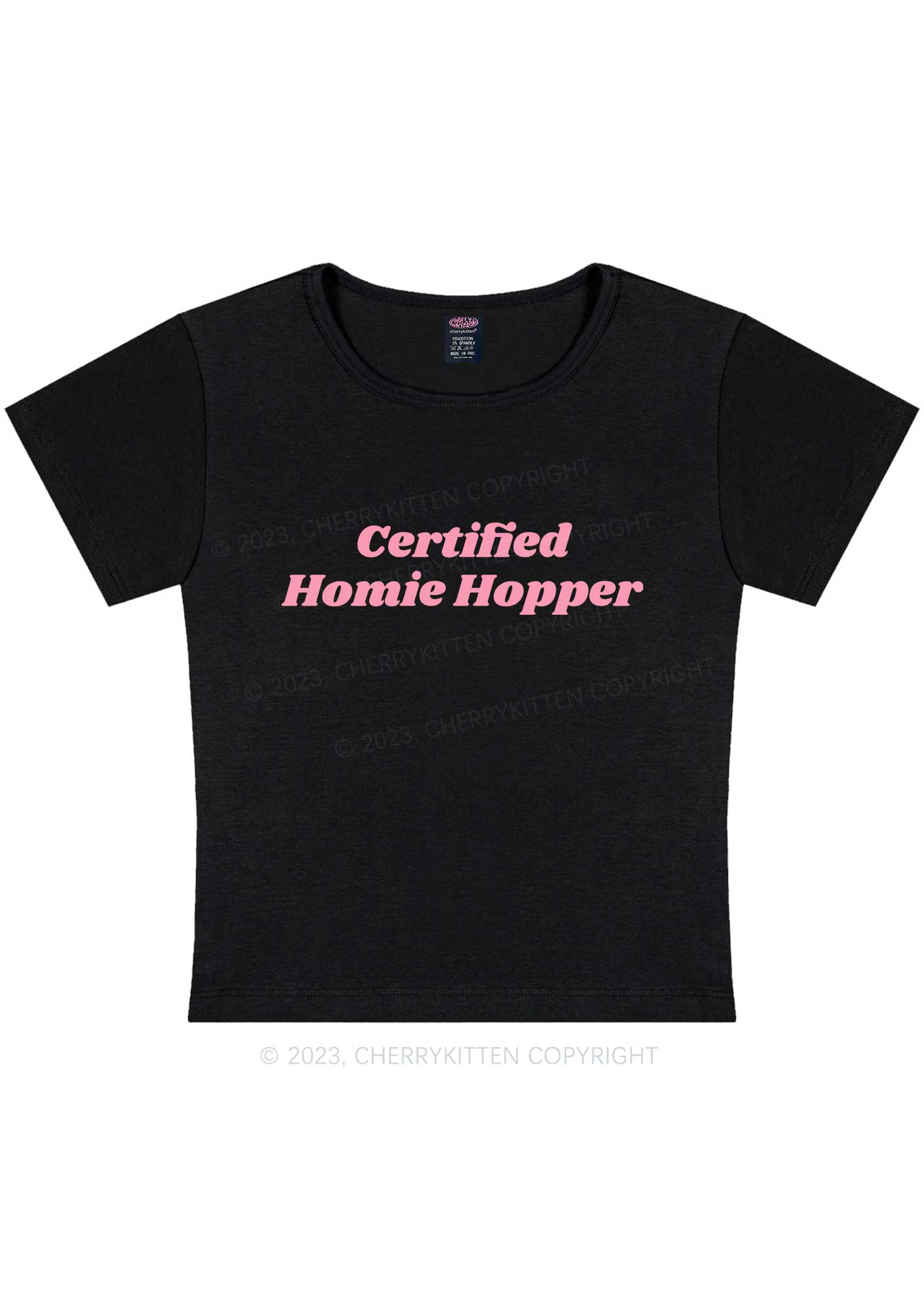 Curvy Certified Homie Hopper Y2K Baby Tee Cherrykitten