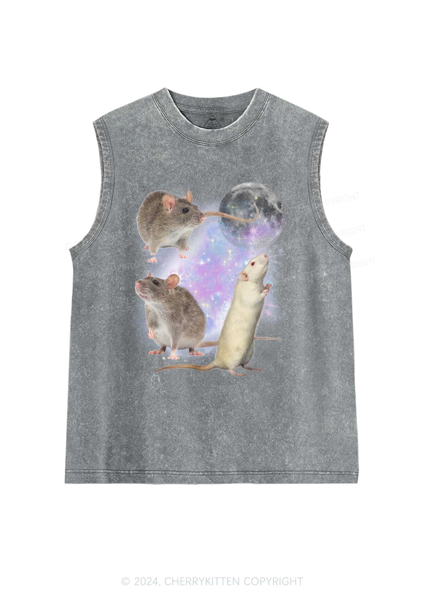 Three Rats Moon Y2K Washed Tank Cherrykitten