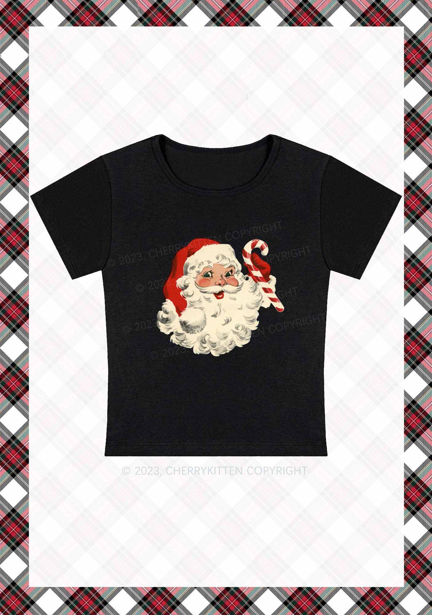 Santa Claus Candy Christmas Baby Tee Cherrykitten
