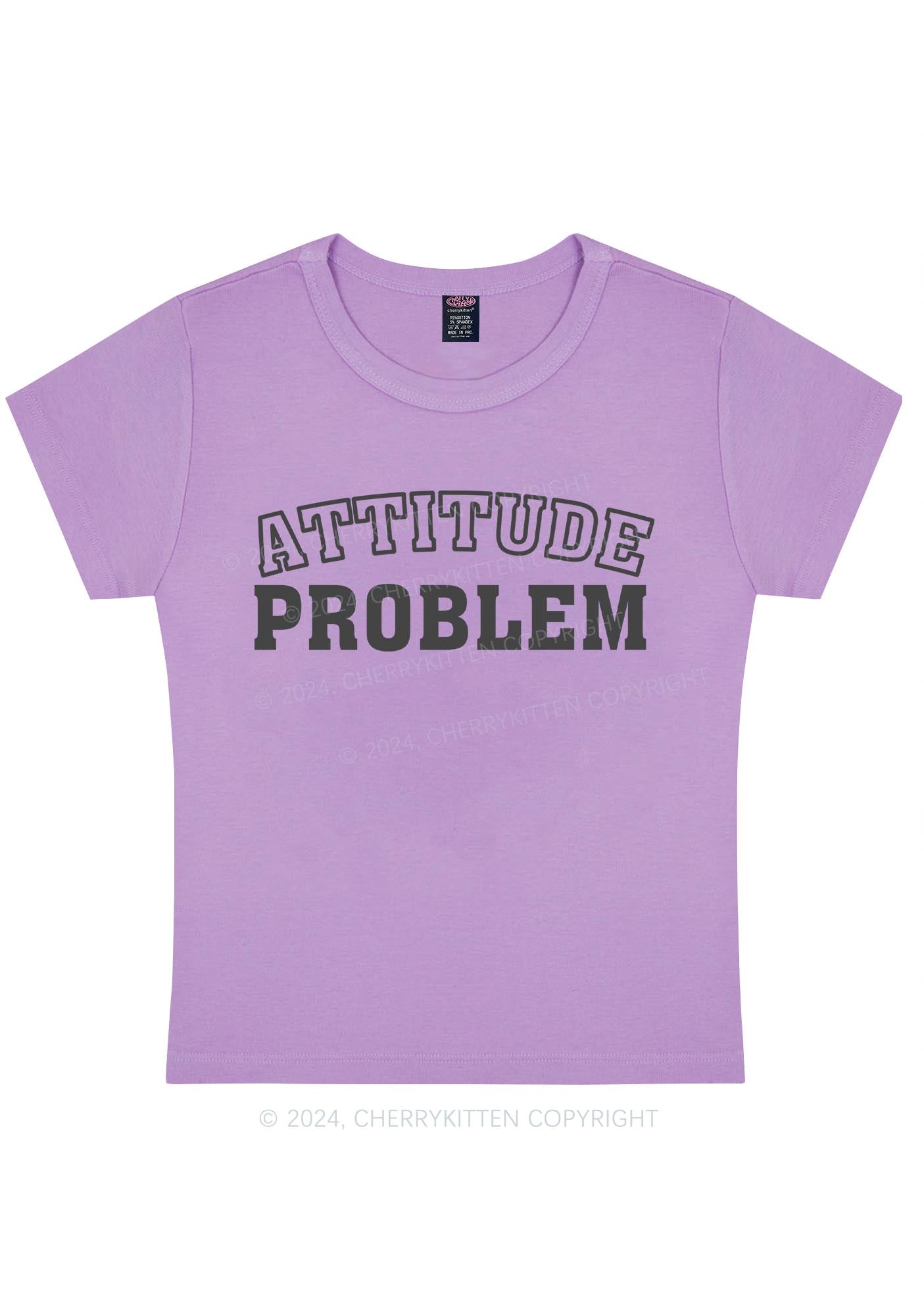 Curvy Attitude Problem Y2K Baby Tee Cherrykitten
